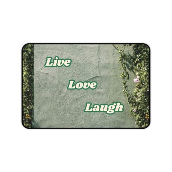 Neoprene Desk Mat Live Love Laugh Desk Mat Green Desk Mat Stylish And Durable 2