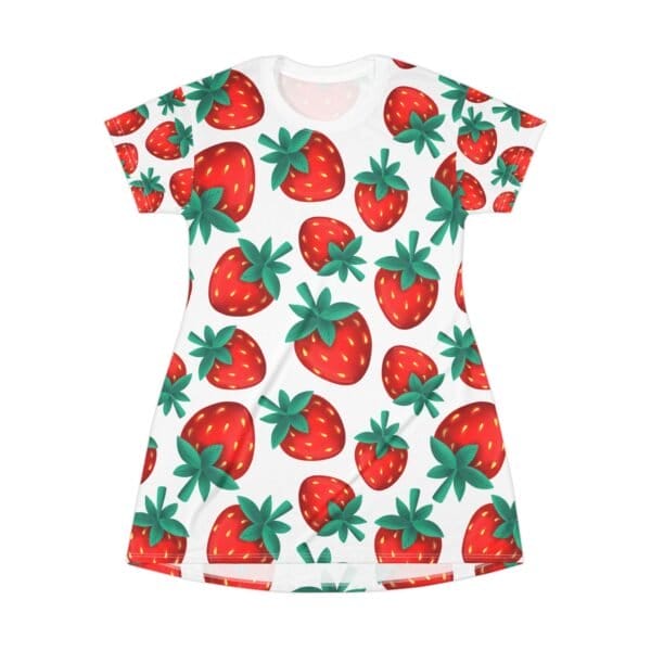 Strawberry Print T Shirt Dress 8211 Sweet and Playful Summer Dress 2